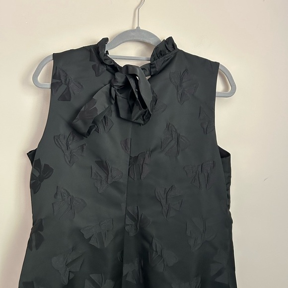 Draper James Black Bow Print Mini Dress Size Large - Picture 7 of 8